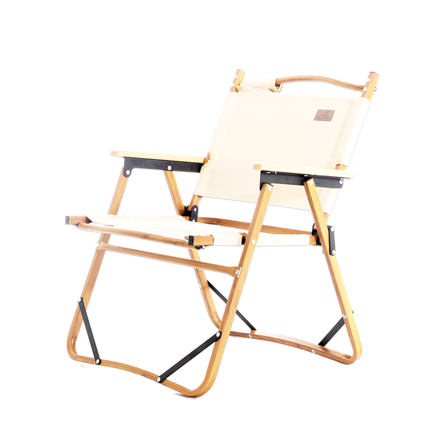 Camping Expert เก้าอี้สนาม  เก้าอี้แคมป์ปิ้ง เก้าอี้พับ โครงอลูมิเนียมลายไม้ พับได้ รับน้ำหนักได้ 100 kgs. พร้อมกระเป๋าจัดเก็บ รุ่น CP1-GY