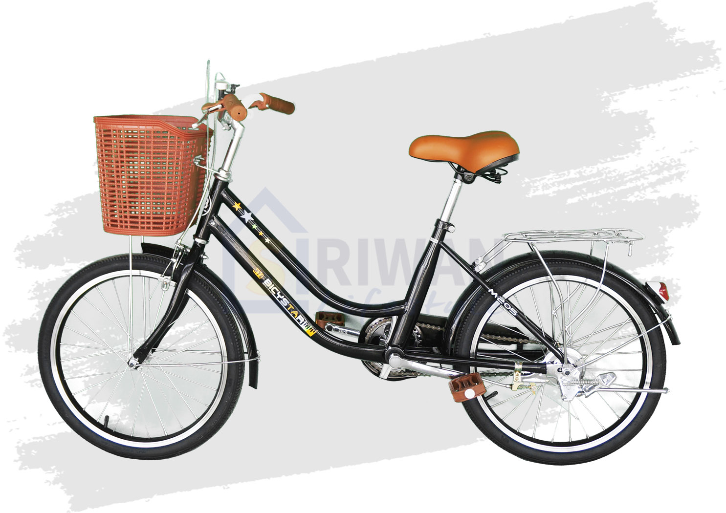 BICYSTAR จักรยานแม่บ้าน เฟรมเหล็ก ล้อ 20” ไม่มีเกียร์ น้ำหนัก 13 กก. รุ่น CB045(ปี2021)