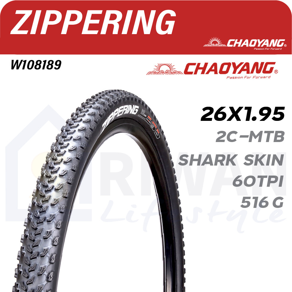 CHAOYANG ยางนอกจักรยาน ZIPPERING ขนาด 26x1.95 ยางพับ (แพ็ค 1 เส้น) รุ่น W108189