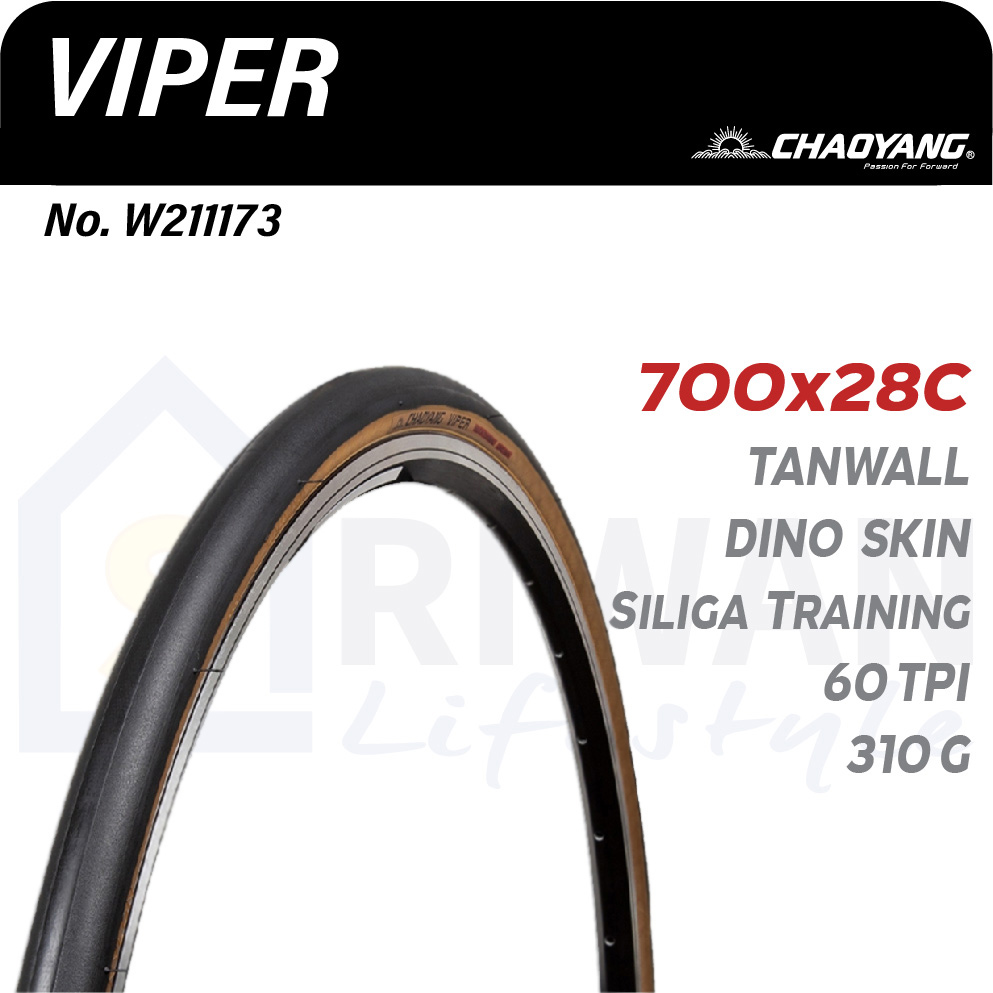 CHAOYANG ยางนอกจักรยาน VIPER ขนาด 700x28c (TAN WALL) ยางพับ (แพ็ค 1 เส้น) รุ่น W211173