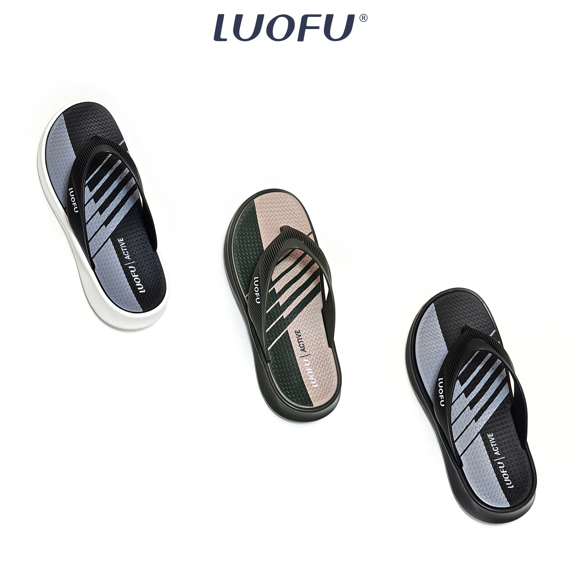 LUOFU รองเท้าแตะหูหนีบผู้ชาย รองเท้าแฟชั่น ลำลองแบบคีบ สวมใส่สบาย เบอร์40-44  รหัส E6230