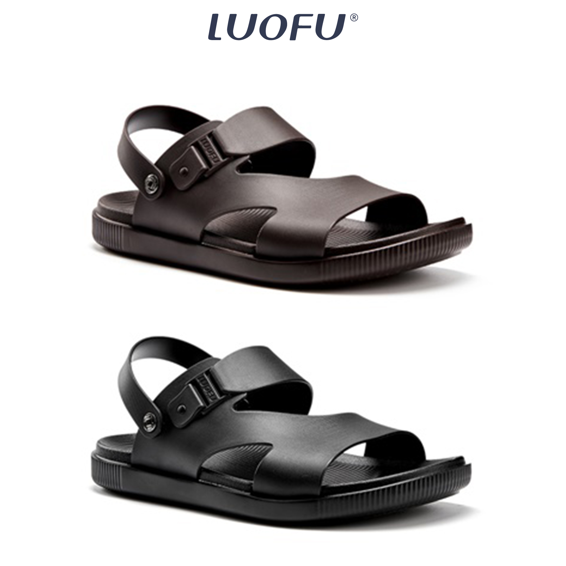LUOFU รองเท้ารัดส้น ผู้ชาย รองเท้าแตะ แบบสวม แฟชั่น สวมใส่สบาย เบอร์40-44 รหัส E6215B-2